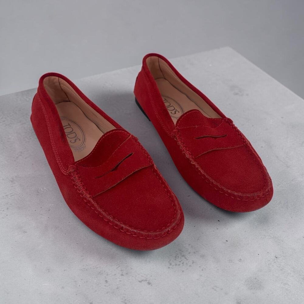 TOD'S Gommino Suede Driving Loafers Size 36.5 US 6.5